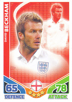 David Beckham England 2010 World Cup Match Attax #66